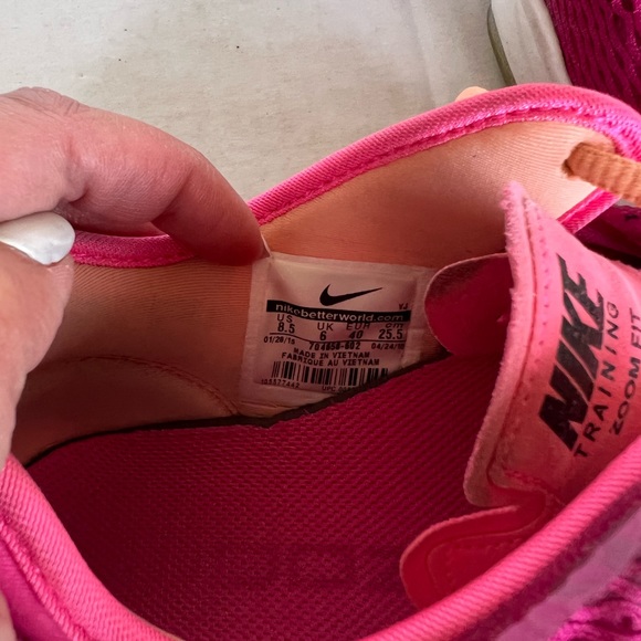 Nike Zoom Fit Training Sneaker Fuschia Pink Black 8.5 - Picture 8 of 8